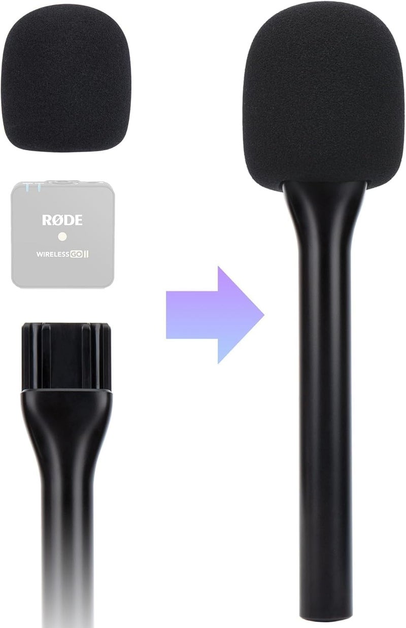 SUNMON حامل ميكروفون لاسلكي محمول من رود مع فلتر صوت، حامل لجهاز Wireless Go 2/Pro، محول ميكروفون للمقابلات لجهاز Go/ME - Image 2